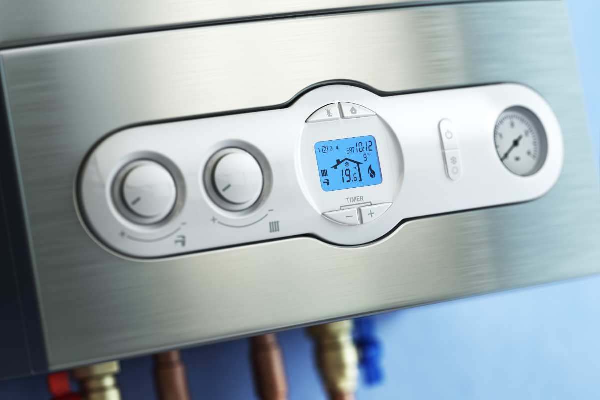 a gas boiler control panel