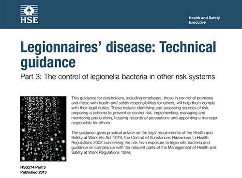 The introduction to the HSEs technical guidance document for Legionnaires' disease